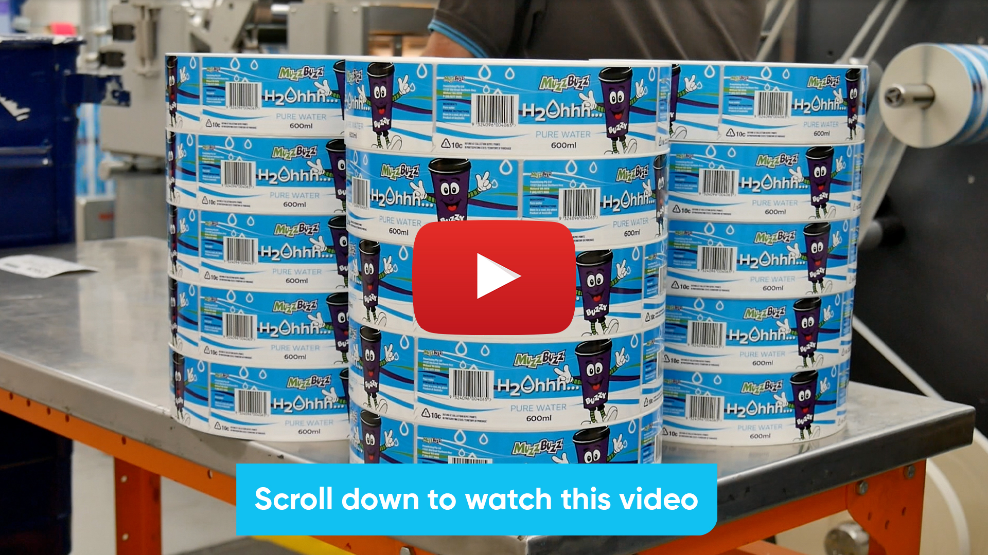 Labels in Production | Water Bottle Labels